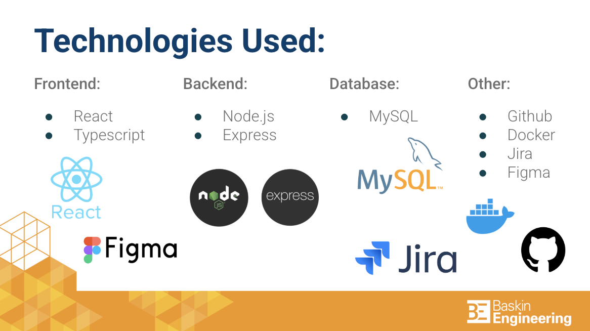 Screenshot from project presentation