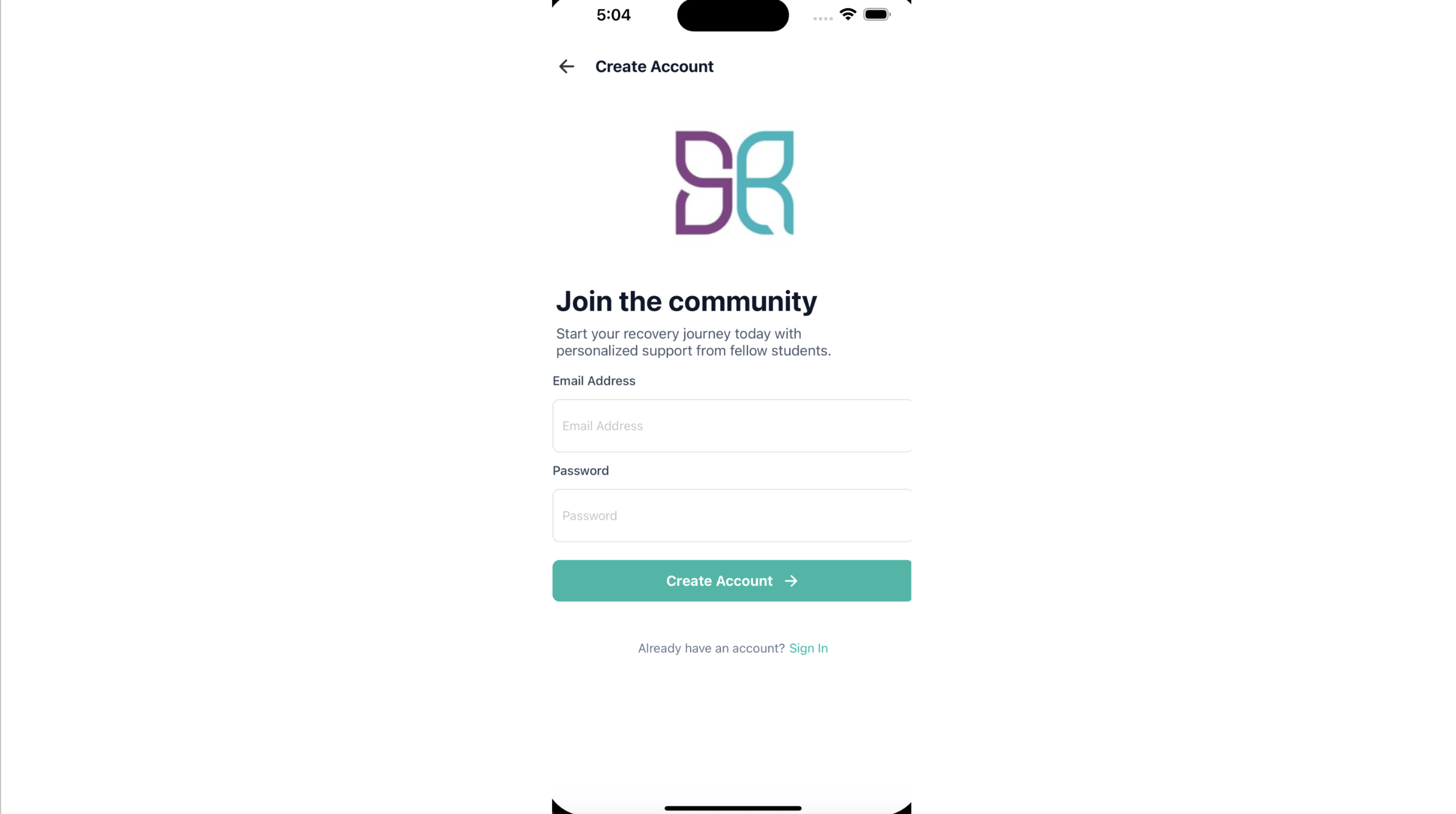 Screenshot from UI